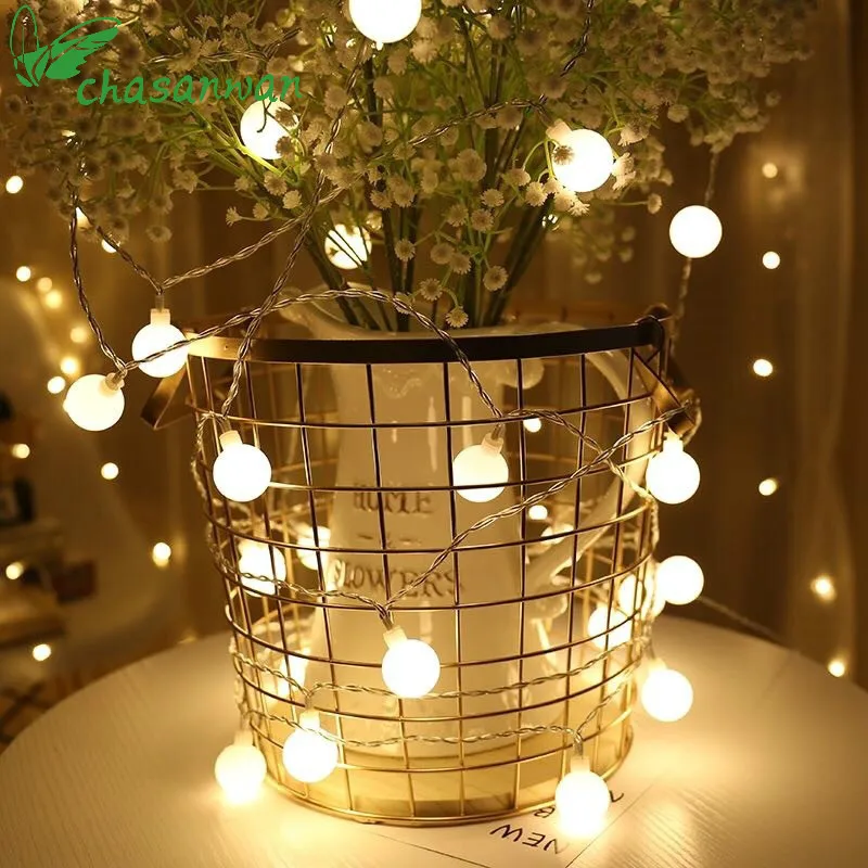 

Chasanwan 3 M 20 Light Led Ball Light String Battery Box Garland Christmas Decorations for Home New Year Christmas Decor Natal.