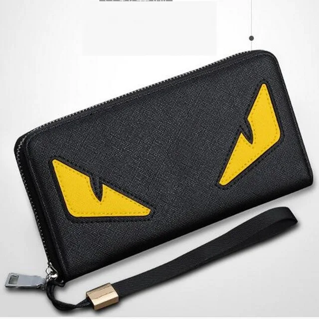 

Anime The devil eye wallet Z ipper Long handbag Unisex Cartoon Monster Clutch Big capacity Multi-style Tarjetero Phone bags