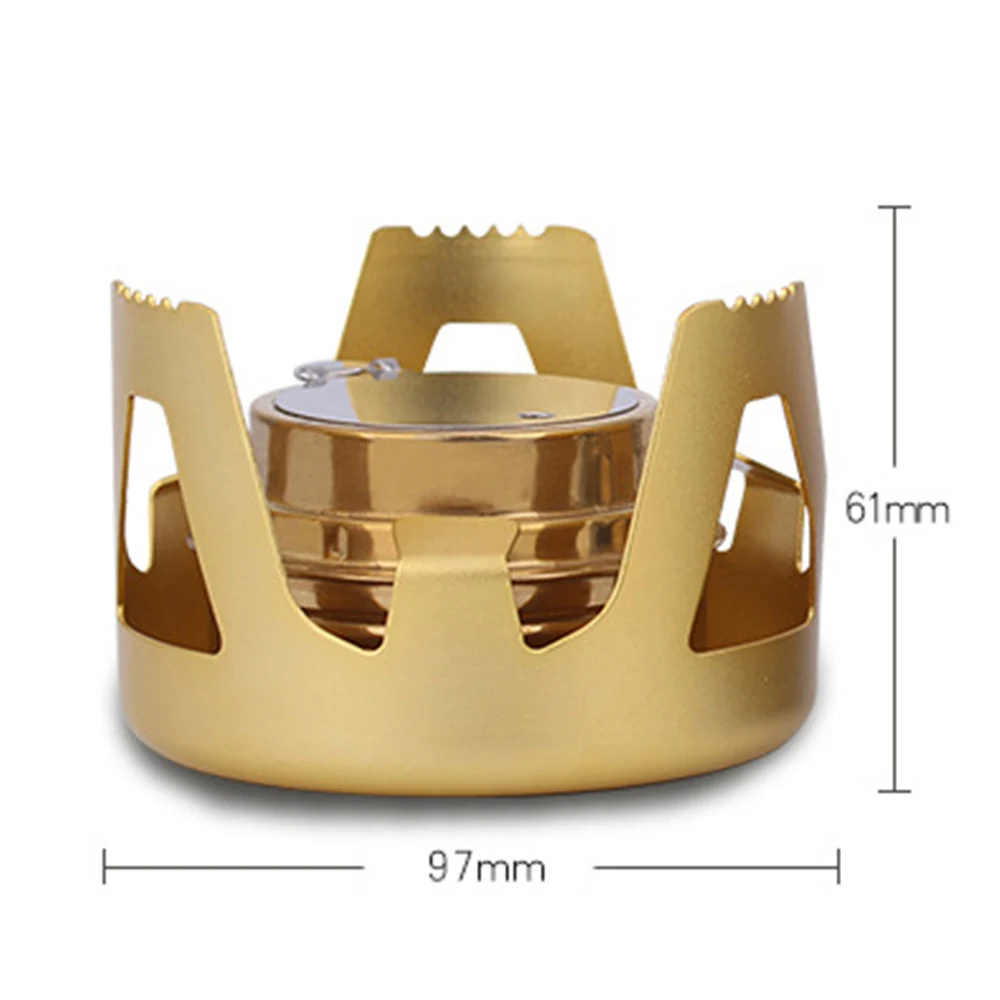 1 шт. мини-горелка для кемпинга и путешествий Удобная Спиртовка для приготовления барбекю Спортивные товары Золотая прочная спиртовая плита для улицы