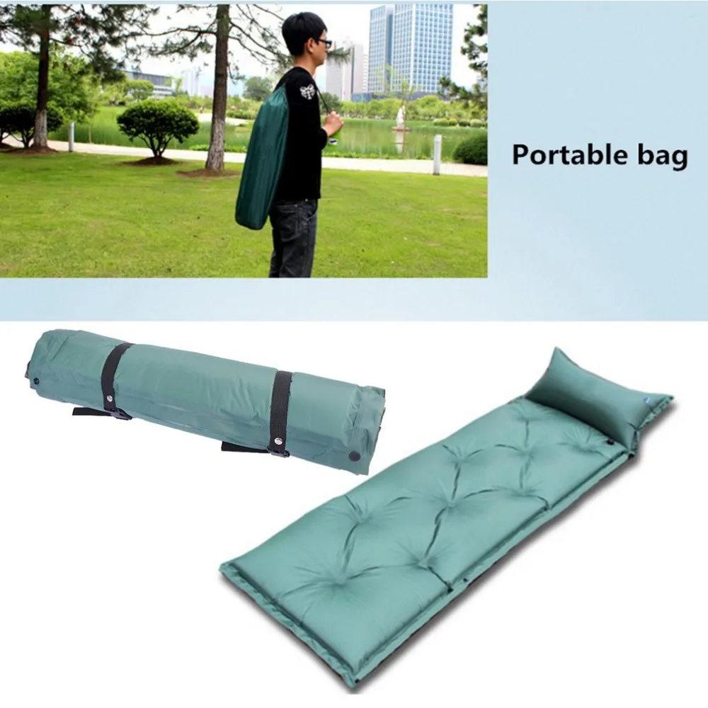 

Hot Self Inflating Camping Roll Mat/Pad Sleeping Bed Inflatable Pillow Mattress with pillow