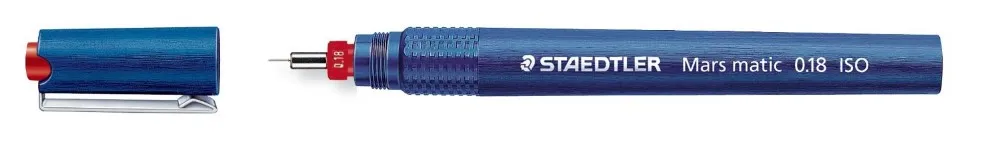 Staedtler Mars Matic 700, техническая ручка с тонкой точкой, многоразовый трубчатый наконечник 0,1/0,13/0,18/0,2/0,25/0,3/0,35/0,4/0,5/0,6/0,8/1,0