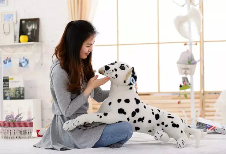 

large 85cm prone dalmatian dog plush toy throw pillow christmas gift b0909