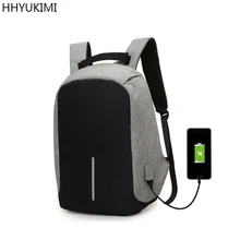 Brand Cool Urban Backpack Unisex Light Slim Minimalist Fashion Backpack Women USB External Charge Laptop Backpack School Bag