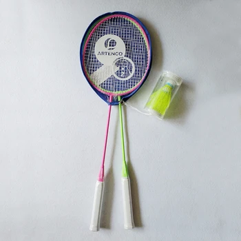 

free shipping badminton rackets adults 66 cm with 2 badminton balls