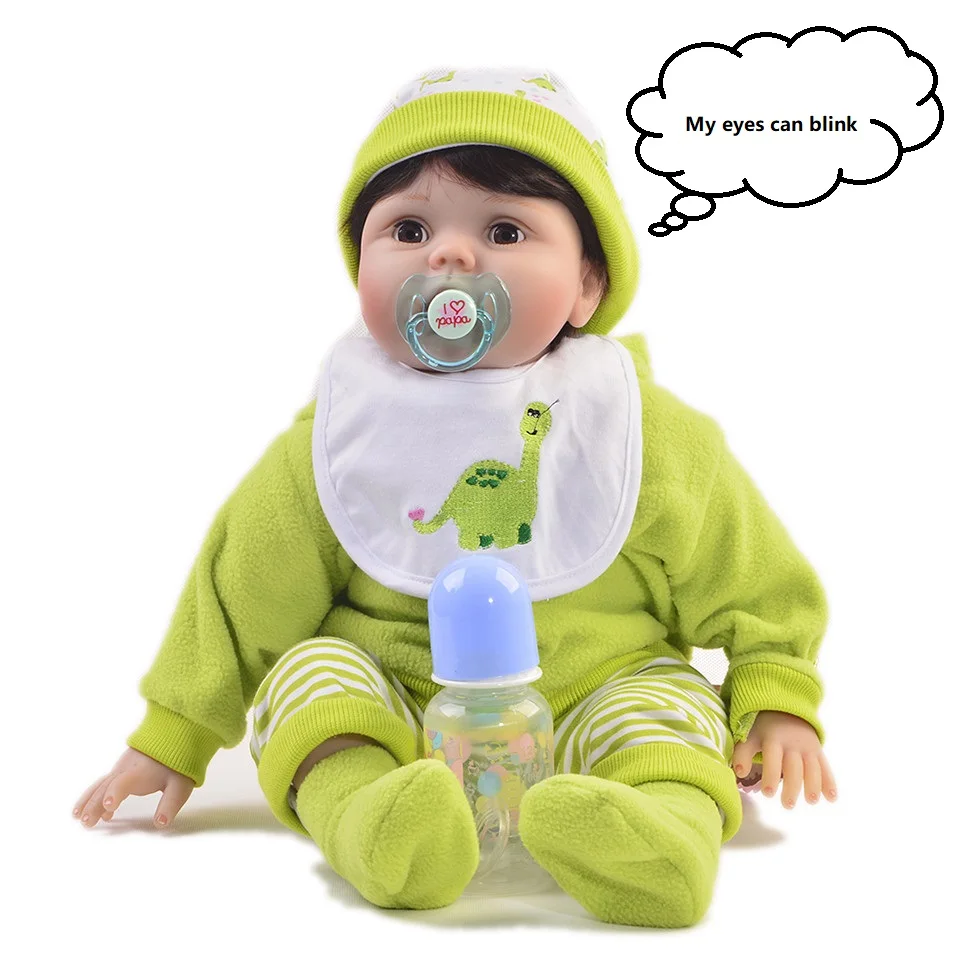 KEIUMI 22'' 55 cm Realistic Reborn Baby Boy Doll Cloth Body Stuffed