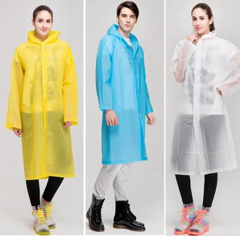 

Fashion EVA Adult Siamese Raincoat Hooded With Cap Poncho Portable Suit For Travel Hiking Bicycle Climb