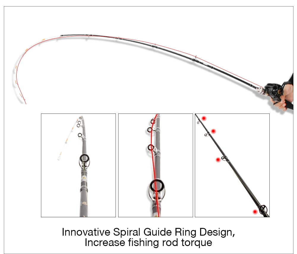 Spinpoler новые вращающиеся направляющие Удочка ультра-легкий baitcasing стержень 1,6 м сплошной наконечник плот стержень Vara De Pesca 5-15 г, 10-100LB Полюс