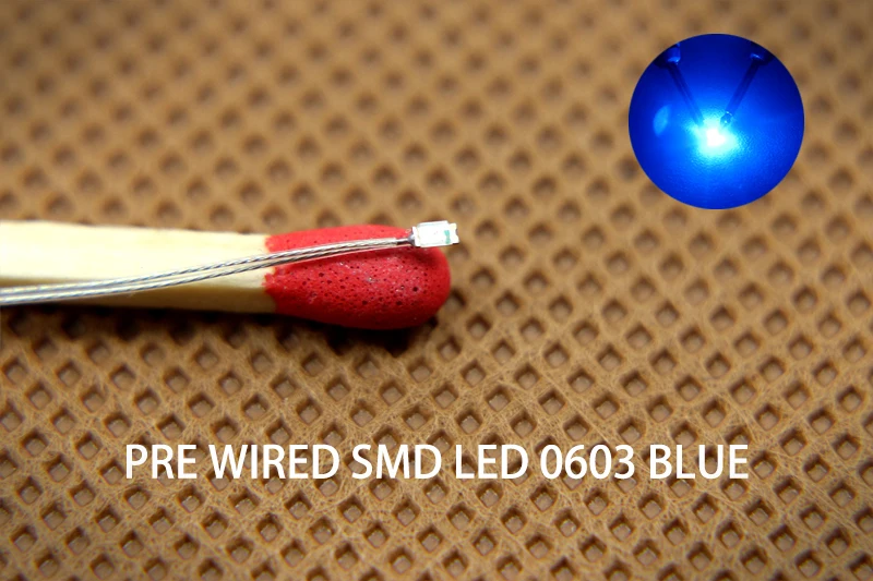 T0603 20 шт. 0603 SMD светодиодный S предварительно припаянный micro litz проводной СВЕТОДИОД Синий Зеленый Оранжевый Красный Желтый SMD светодиодный