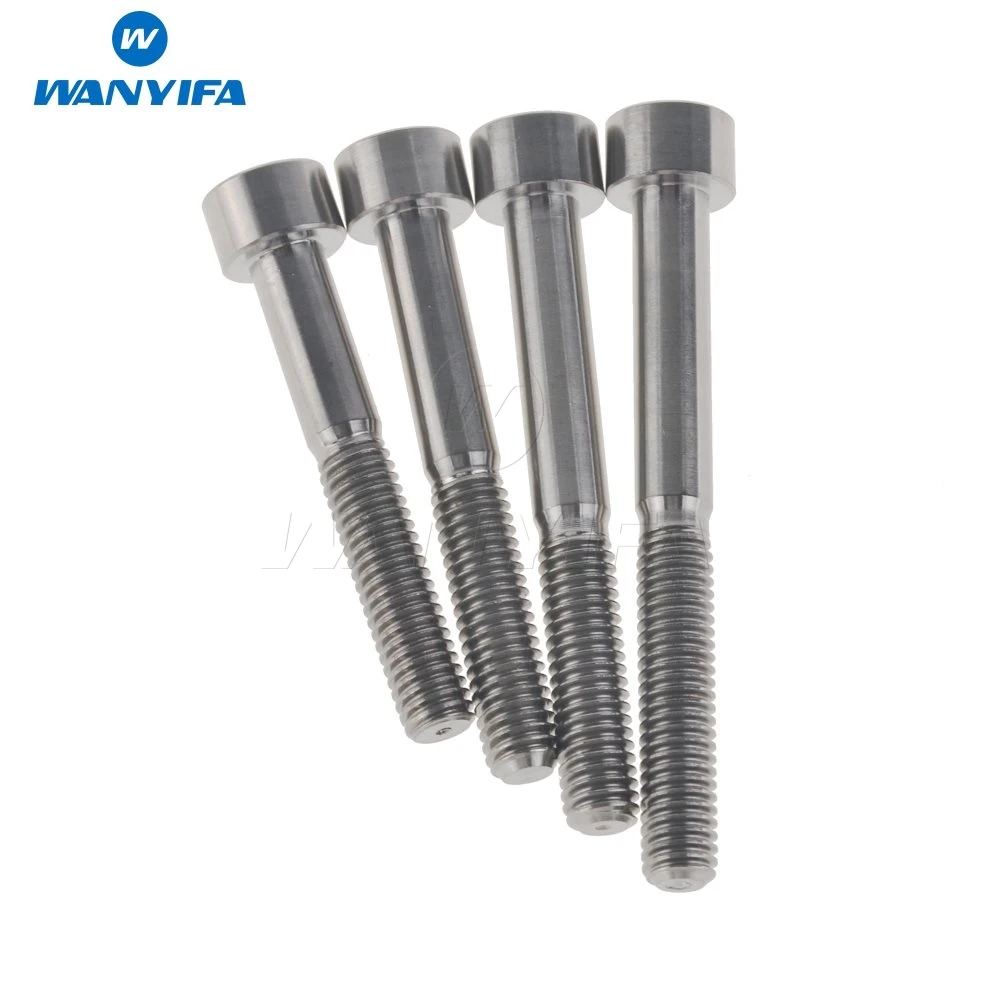 Titanium Bolts Wanyifa Titanium Ti Bolts M6 x 10 15 16 18 20 25 30 35 40 45 50 55 60 65mm Screw Bicycle Headset Brake