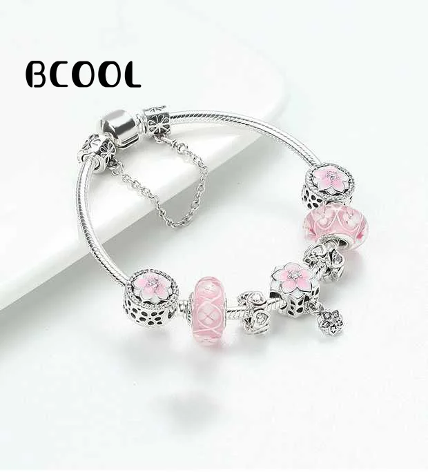 

DIY Jewelry Female Charm Fashion Silver 925 Original Bracelet, Suitable for Female Crystal Jewelry Bracelet Jewelry Gift