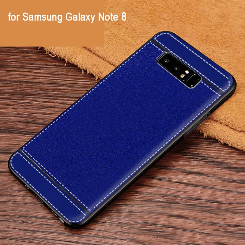 Кожаный чехол для samsung Note 3 Note4 Note 5 Note8 Note 9, мягкий черный силиконовый чехол для samsung Galaxy Note 3 4 5 8 9, чехол