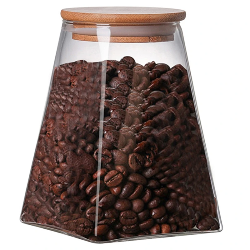 

CSS Square Glass Sealed Storage Jar Coffee Milk Powder Canned Grain Storage Tank Tea Candy Food Storage Tank