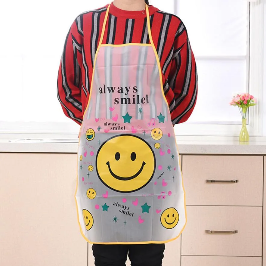 Home Women Waterproof Aprons Cute Cartoon Kitchen Restaurant Cooking