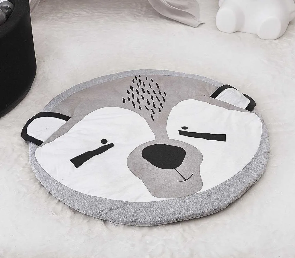 2017 cute animal Fox cotton game pad round carpet Soft Baby Crawling Mat Rug baby blanket