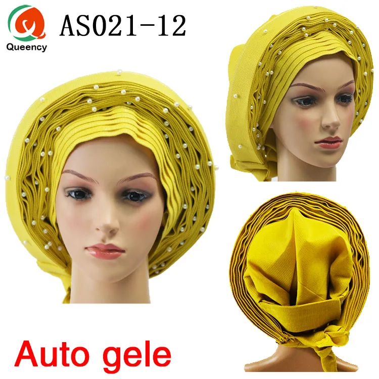 AS021 Queency новейший африканский уже сделанный Aso oke авто геле женский головной убор