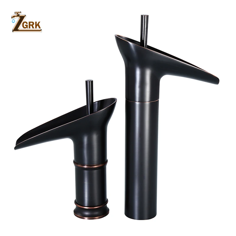  ZGRK BathroomFaucets Faucet Elegant Kitchen Black Ceramics Sink Faucet Single Handle Hot And Cold W - 32913341964