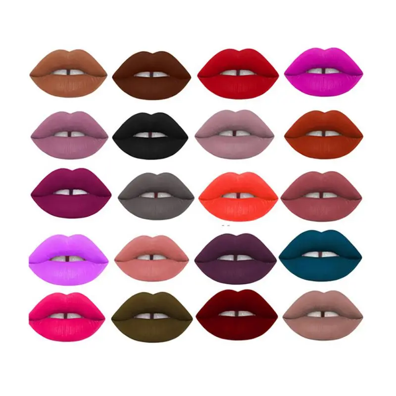 

New Makeup Waterproof Matte Velvet Liquid Lipstick Long Lasting Lip Gloss Cosmetics