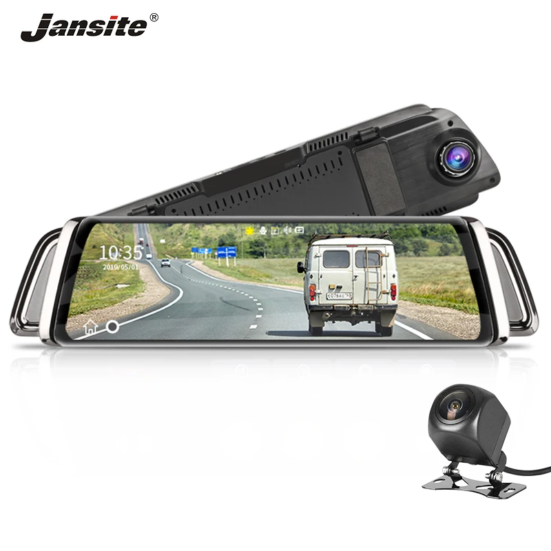 

Jansite 10-inch Full Touch screen Car DVR Front 1080P with Rear camera 1080P 720P Dual lens Video Recorders Dash cam Anti-shack