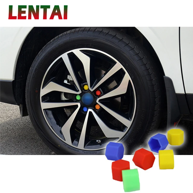 LENTAI 20Pcs Car Silicone Wheel Hub Screw Cover Cap For Fiat VW Polo Golf MK4 4 MK7 Touran T5 Bora Skoda Rapid Fabia Yeti Superb |