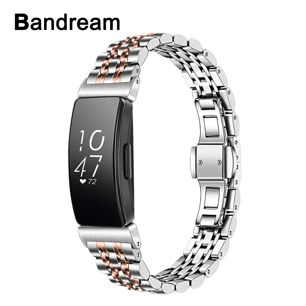fitbit inspire hr rose gold band