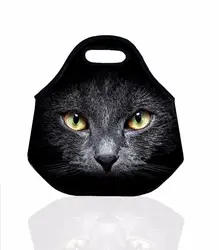 3D Night Cat узор неопрен Bolsa Termica обед мешок изоляции пикник Холодильник Дети закуски термо-сумка