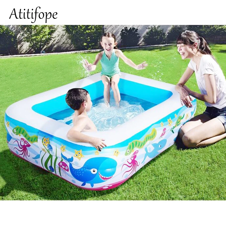 Трехслойный надувной бассейн воды в летний мяч детский бассейн надувной для плавания центр Семья Бассейн