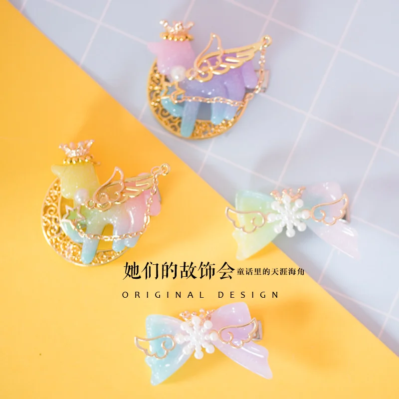

Princess sweet lolita trappings butterfly unicorn wings hairpin and brooch lolita girls best choice for lovely style GSH083