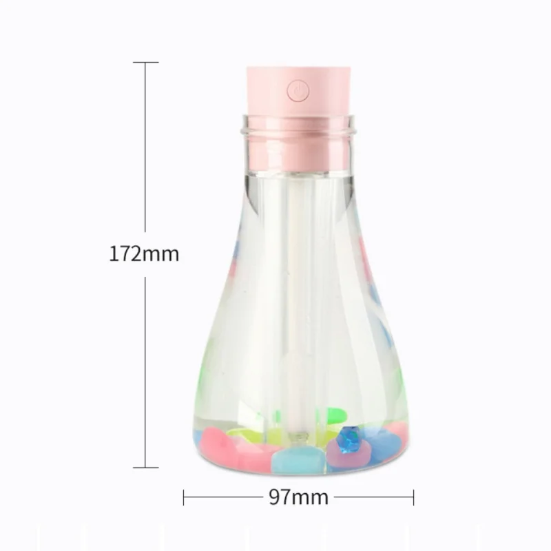 NEW 500ml LED Wishing bottle Air Ultrasonic Humidifier for Home Essential Oil Diffuser Atomizer Car Air Freshener Mist Maker