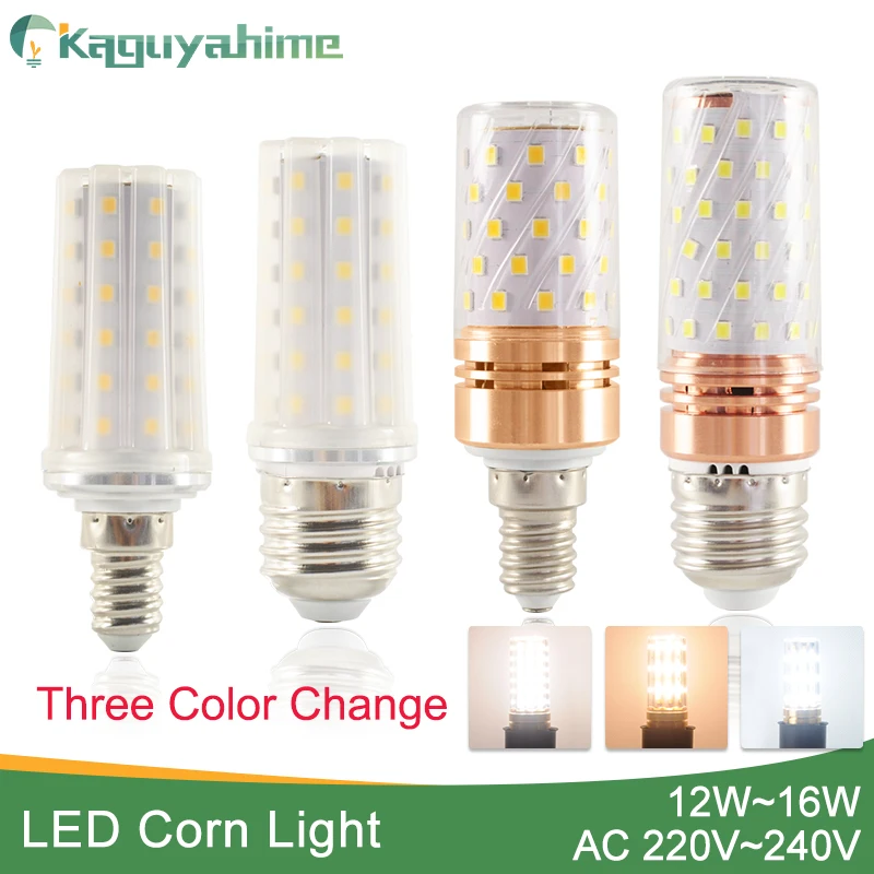 

Kaguyahime E27 LED Lamp E14 LED Bulb 12W 14W 16W AC 220V 240V Corn Bulb Replace Chandelier Candle LED Light For Home lighting