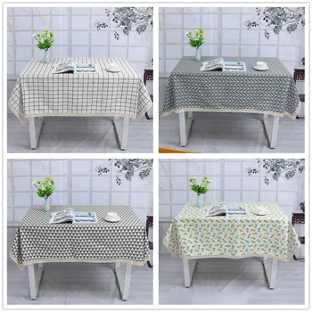 

1PC Multicolor high quality Flax Table Cloth Plant Print High Quality Universal Tablecloth Decorative Linen Table 160x160cm