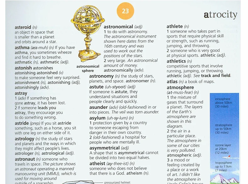 Usborne Illustrated English Dictionary Children Learning