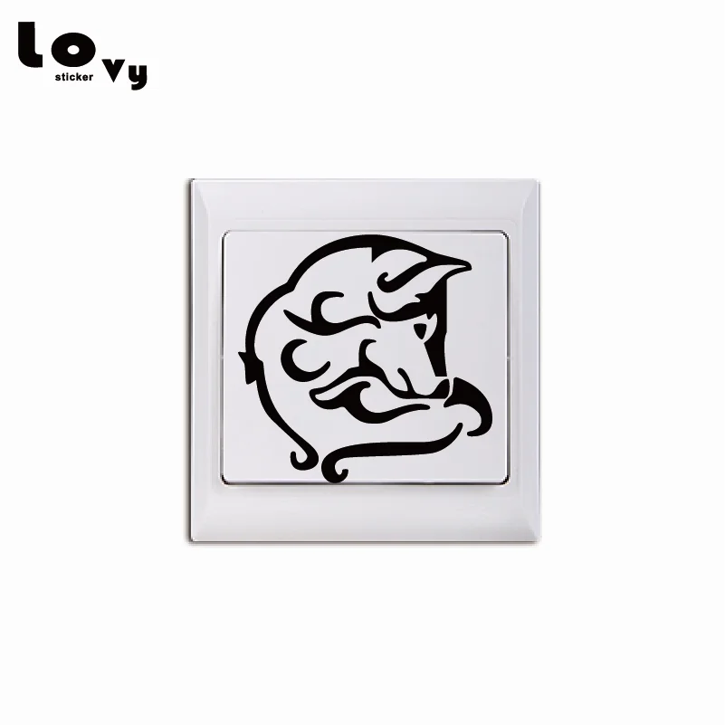 

Creative Husky Dog Vinyl Light Switch Sticker Funny Cartoon Animal Wall Sticker Home Decor SW0007