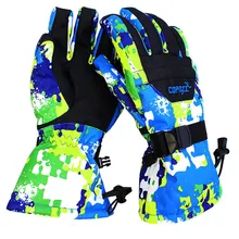 Детские лыжные перчатки унисекс для мальчиков и девочек, водонепроницаемые перчатки для сноуборда, мотоциклетные зимние лыжные перчатки для альпинизма