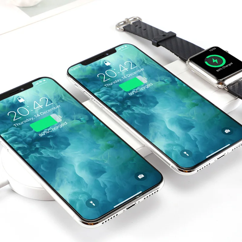 3 в 1 Qi Беспроводное зарядное устройство для быстрой зарядки Apple Watch iPhone Airpods новое