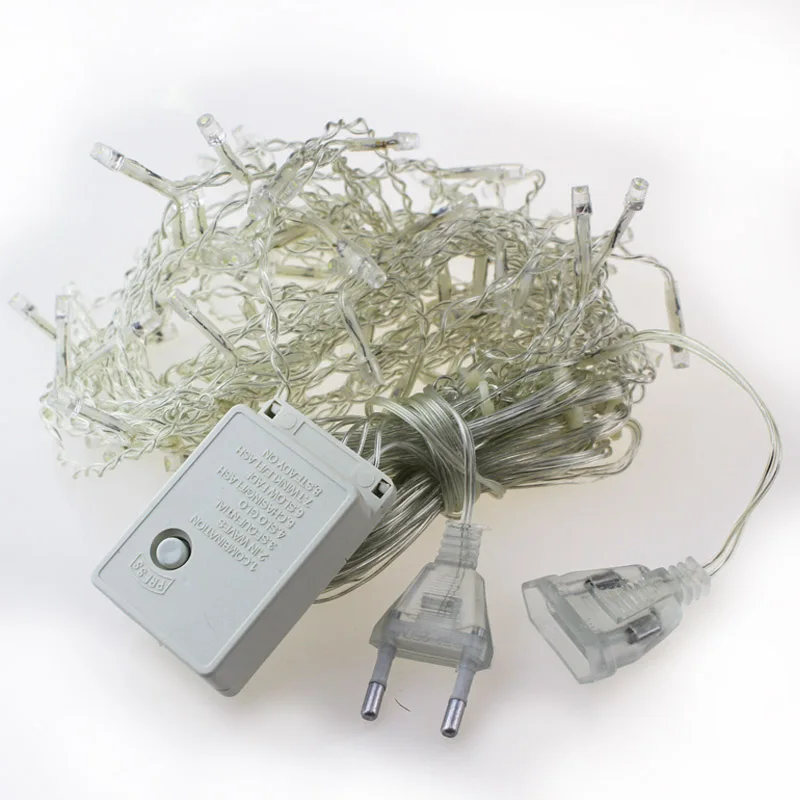 4M 96 icicle LED string fairy light 220V 110V AC Led christmas lights curtain outdoor Wedding Decor party Garden room home