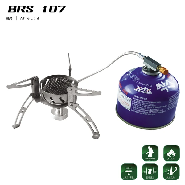 BRS ветрозащитная газовая плита для кемпинга, для пикника, Инфракрасная печь, складная горелка с рассекателем, наружная походная Газовая Печка, духовка BRS-107
