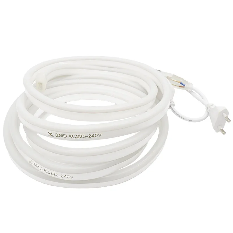 Homixs светодиодный гибкие полосы света AC 220 В 240 smd2835 neon flex трубки 120 светодиодный/M IP68