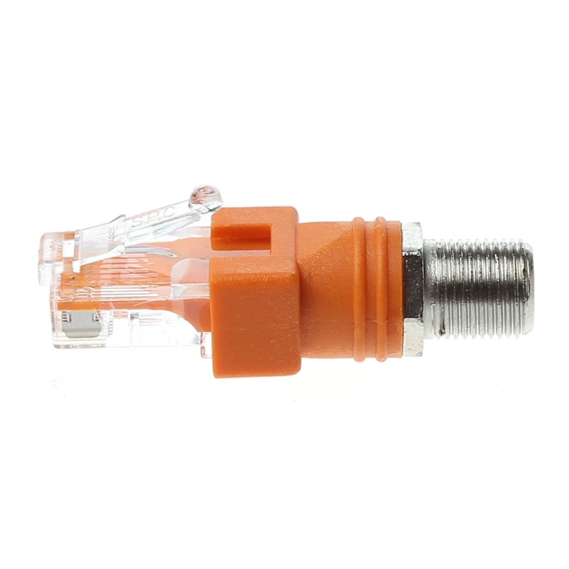 

F Female To RJ45 Male Coaxial Barrel Coupler Adapter RJ45 To RF Connector Converter #W0822S#