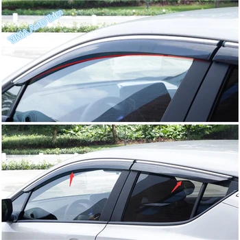 

Lapetus Car Styling Window Visors Awnings Wind Rain Deflector Visor Guard Vent Cover Kit Fit For Toyota C-HR CHR 2016 - 2020
