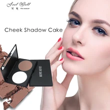 Отличное самочувствие Для женщин уход за кожей лица Палетка прессованной пудры тональный крем 2 цвета для нанесения хайлайтера и контурные тени пудра для макияжа комплект iluminador