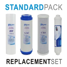 RO System Replacement Filter Sets 10inch PP+GAC+CTO+Inline Post Carbon Water Filter Cartridge(stage 1 ,2 ,3 & 5 )