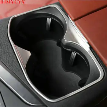 

BJMYCYY For Peugeot 3008 5008 2017 Chrome Cup Holder Trim Cover Bezel Insert Frame Center Console Sticker Car Interior Styling