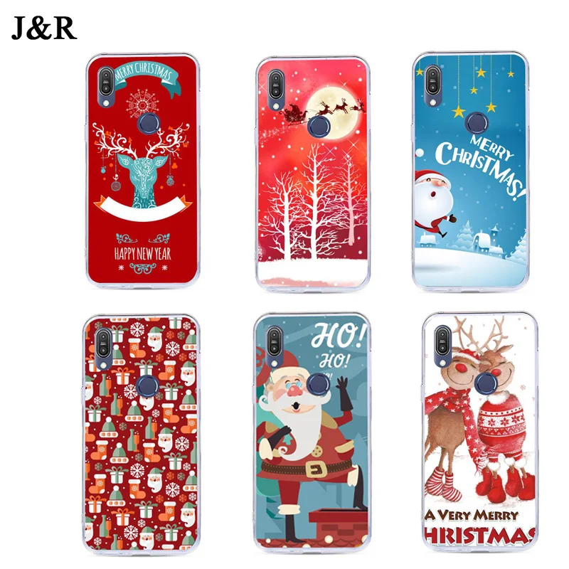 For Asus ZB602KL Phone Cases Merry Christmas for Zenfone Max Pro M1 ZB601KL Transparent Back Cover Silicone Lovely Case |