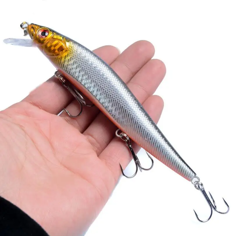 1 шт. 14 см 23 7g 3D приманка для рыбалки с глазками блесна жесткая Лодка Bait 3 бронзовых