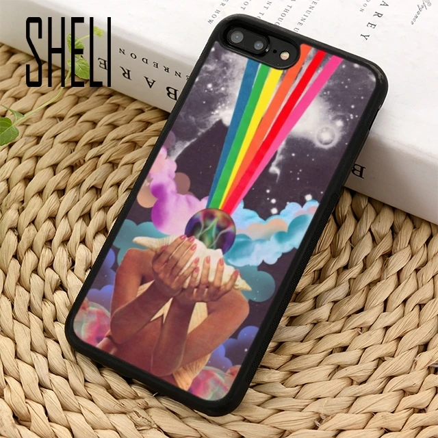 SHELI цветной абстрактный хиппи-Триппи чехол для телефона iPhone 5 6 7 8 plus 11 pro X XR XS max