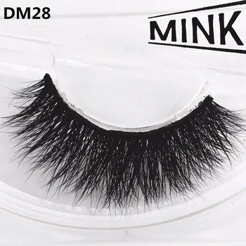 

DM28 New high quality 3D mink hair false eyelashes three-dimensional multi-layer natural crisscross messy realistic thick