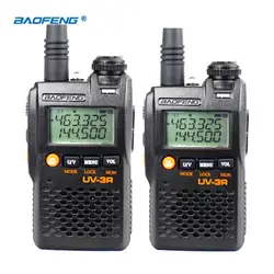 2 шт. BaoFeng UV-3R Обновление версии long-range беспроводной портативный WalkieTalkie двойной дисплей Профессиональная двухполосная ЖК-дисплей