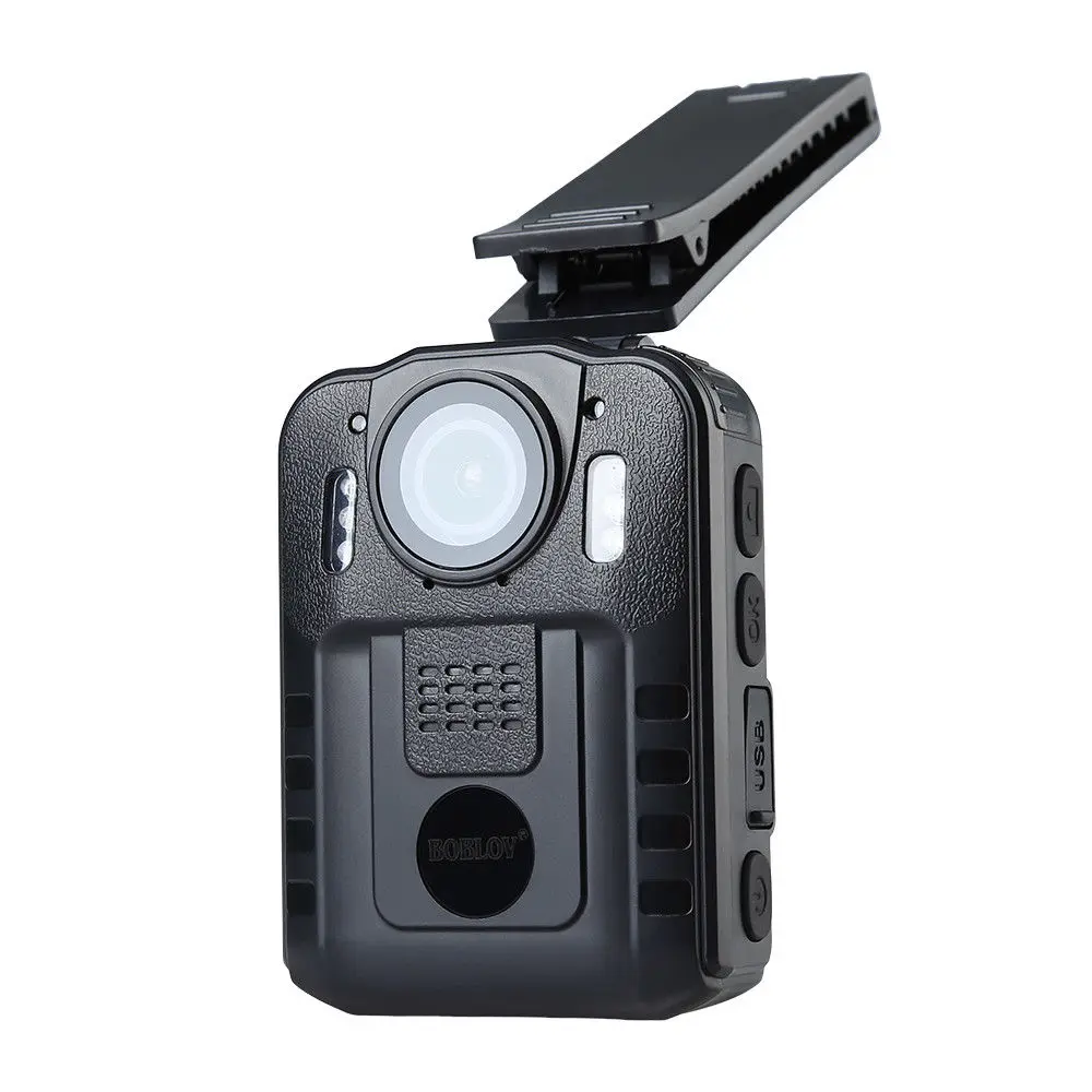 

BOBLOV WN9 Wearable Body Worn Camera Novatek 96650 HD 1296P Police Cam 32GB 170 Degree 2 Inch Screen Security Mini Comcorder