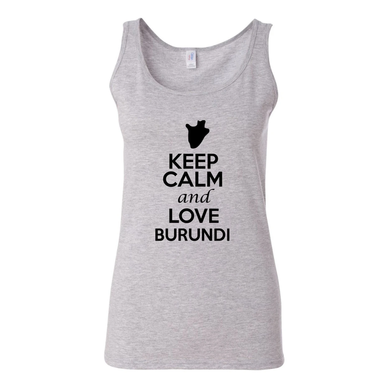 Junior Keep Calm And Love Burundi Country Patriotic Novelty Sleeveless Tank Top 1252 (2)