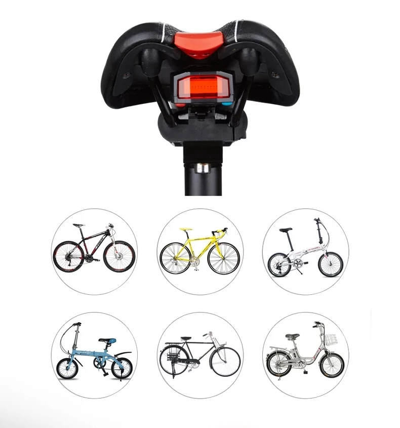 Cheap WHEEL UP Cycling Bike light Taillight Anti-theft LED Bicycle Rear Tail Light USB Intelligent Sensor Remote Control Alarm Lamp 5